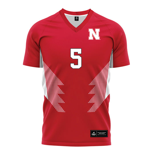 Nebraska - NCAA Women's Soccer : Ella Guyott - Red Soccer Jersey