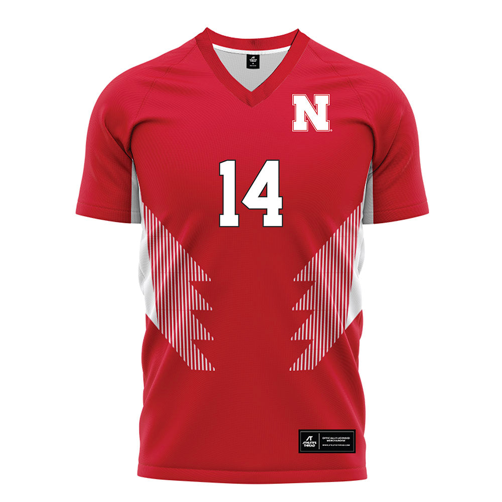 Nebraska - NCAA Women's Soccer : Mila Brach - Red Soccer Jersey-0