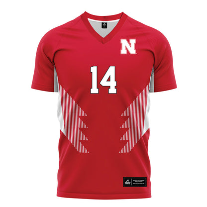 Nebraska - NCAA Women's Soccer : Mila Brach - Red Soccer Jersey-0