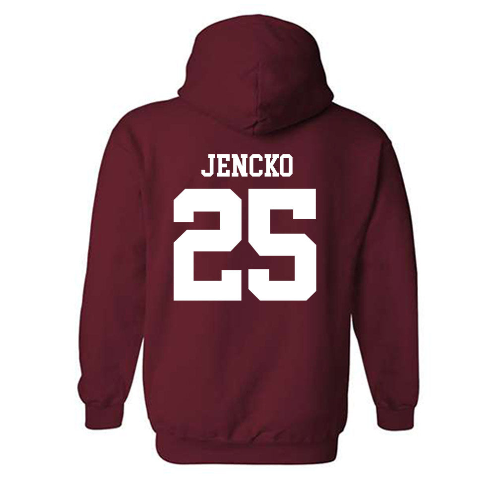 UMass - NCAA Men's Ice Hockey : Daniel Jencko - Generic Shersey Hooded Sweatshirt-1