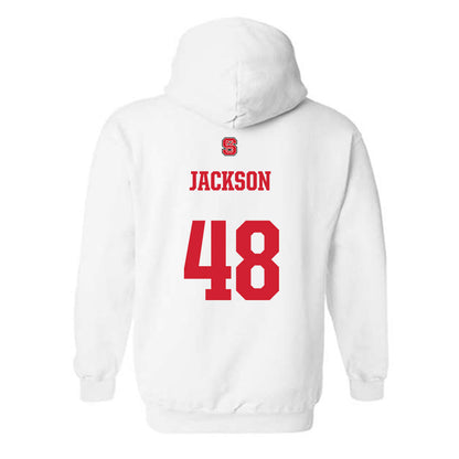 NC State - NCAA Football : Hunter Jackson - Generic Shersey Hooded Sweatshirt-1