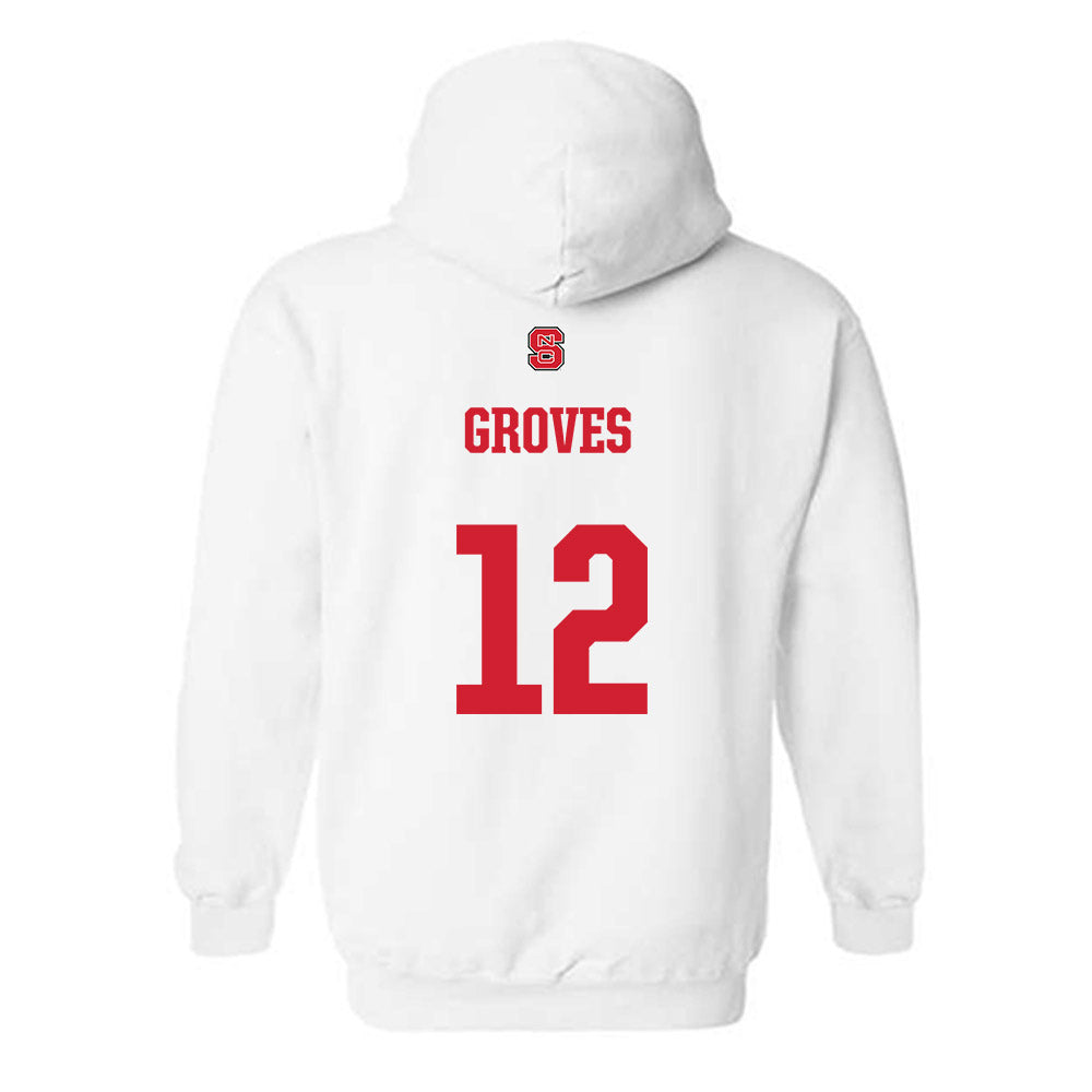 NC State - NCAA Football : Elijah Groves - Generic Shersey Hooded Sweatshirt-1