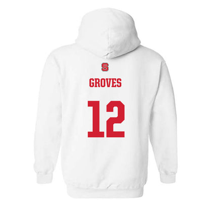 NC State - NCAA Football : Elijah Groves - Generic Shersey Hooded Sweatshirt-1