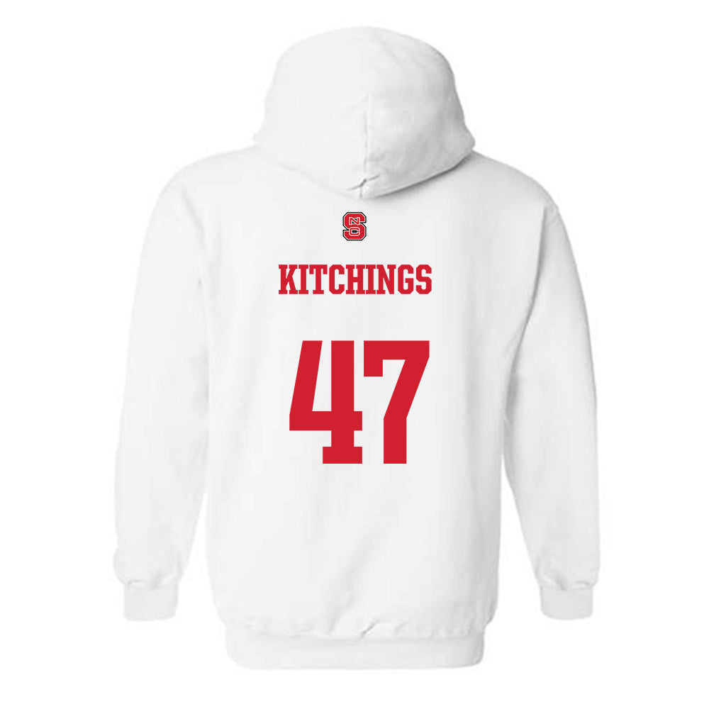 NC State - NCAA Baseball : Aiden Kitchings - Generic Shersey Hooded Sweatshirt-1