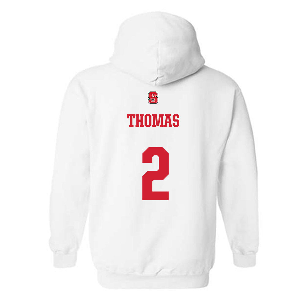 NC State - NCAA Football : Lex Thomas - Generic Shersey Hooded Sweatshirt-1