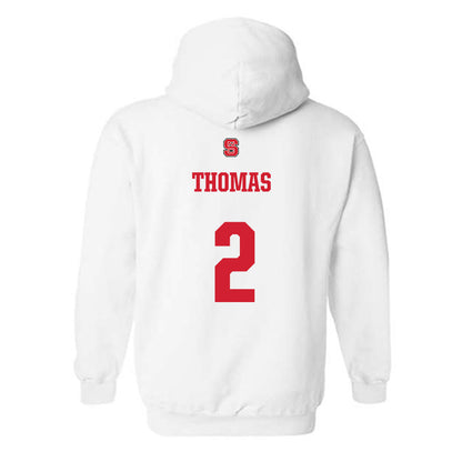 NC State - NCAA Football : Lex Thomas - Generic Shersey Hooded Sweatshirt-1
