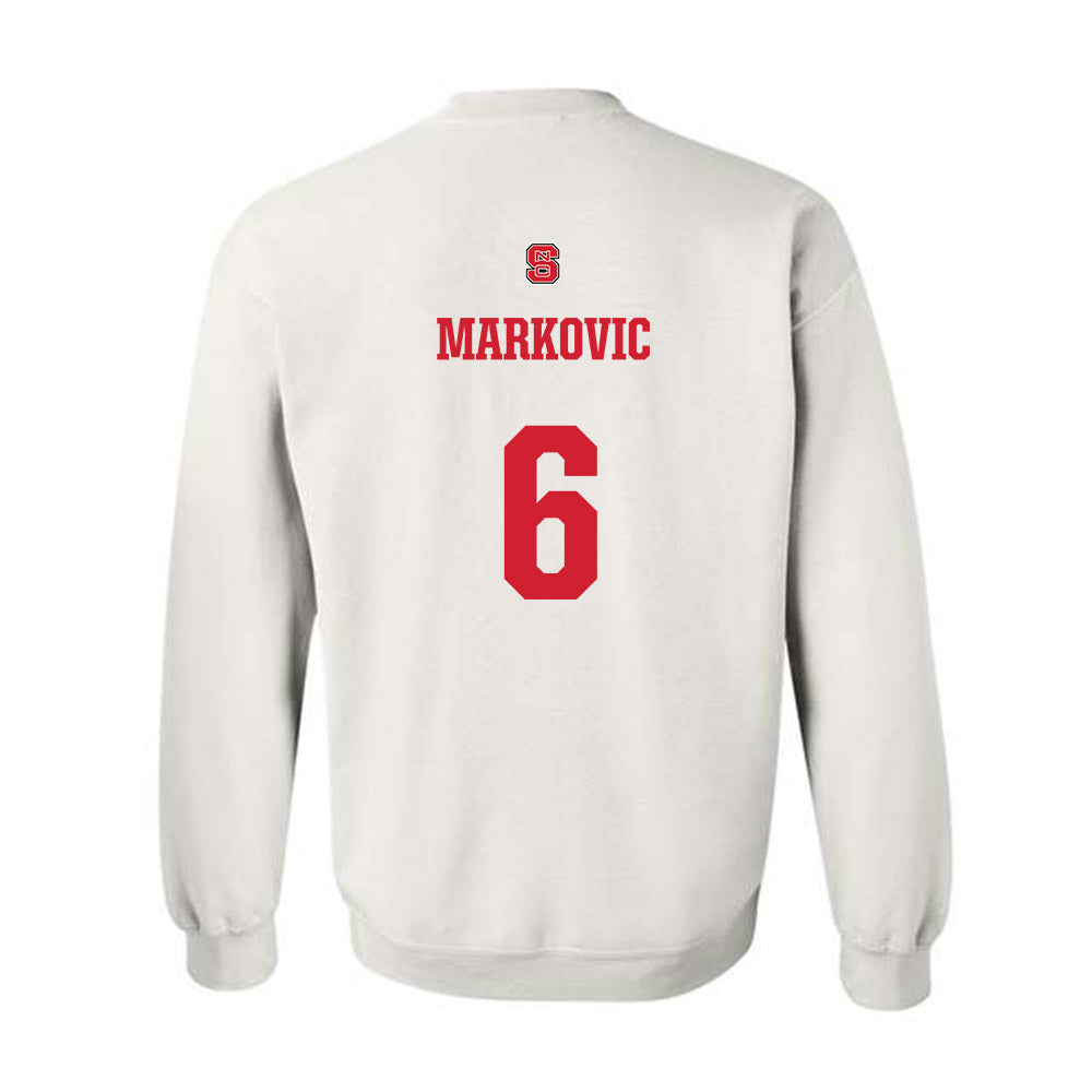 NC State - NCAA Men's Soccer : Nikola Markovic - Generic Shersey Crewneck Sweatshirt-1
