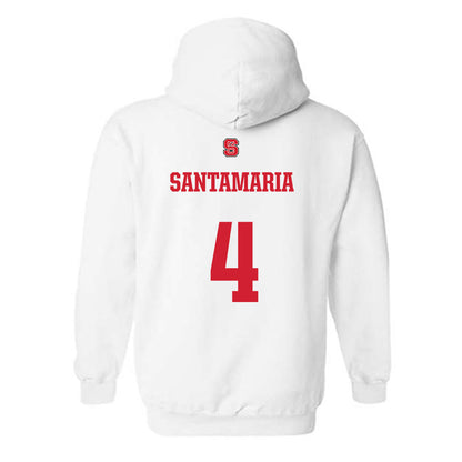 NC State - NCAA Men's Soccer : Carlos Santamaria - Generic Shersey Hooded Sweatshirt-1