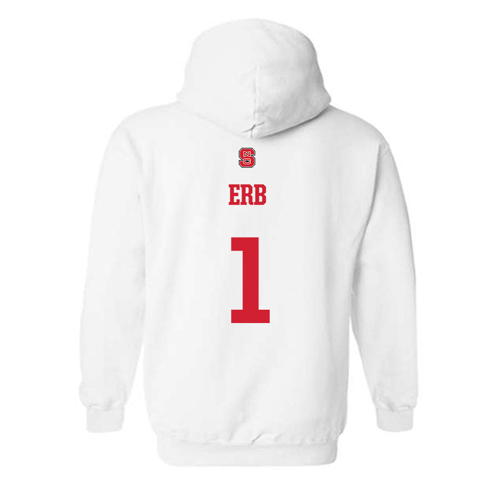 NC State - NCAA Men's Soccer : Logan Erb - Generic Shersey Hooded Sweatshirt-1
