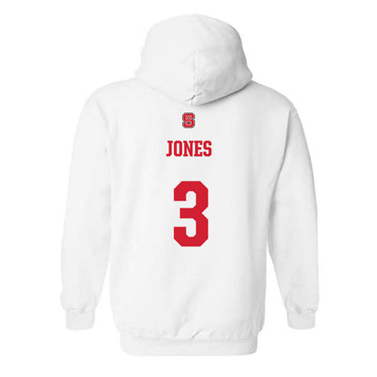 NC State - NCAA Women's Basketball : Zamareya Jones - Generic Shersey Hooded Sweatshirt