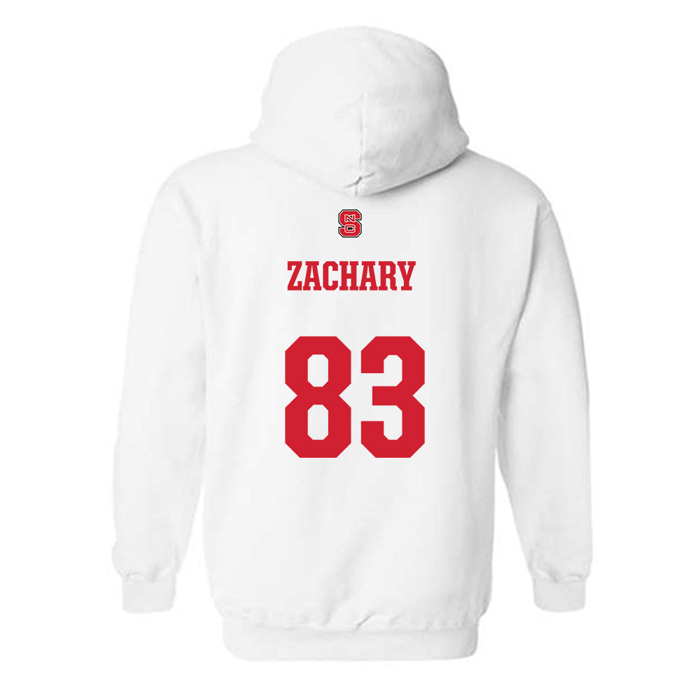 NC State - NCAA Football : Christian Zachary - Generic Shersey Hooded Sweatshirt-1