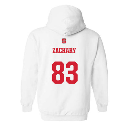 NC State - NCAA Football : Christian Zachary - Generic Shersey Hooded Sweatshirt-1