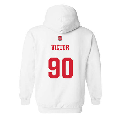 NC State - NCAA Football : Josiah Victor - Generic Shersey Hooded Sweatshirt-1