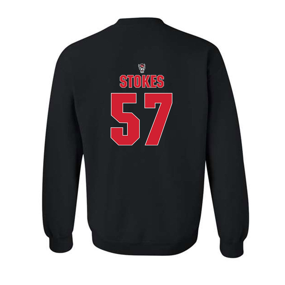 NC State - NCAA Football : Steven Stokes - Sports Shersey Crewneck Sweatshirt-1