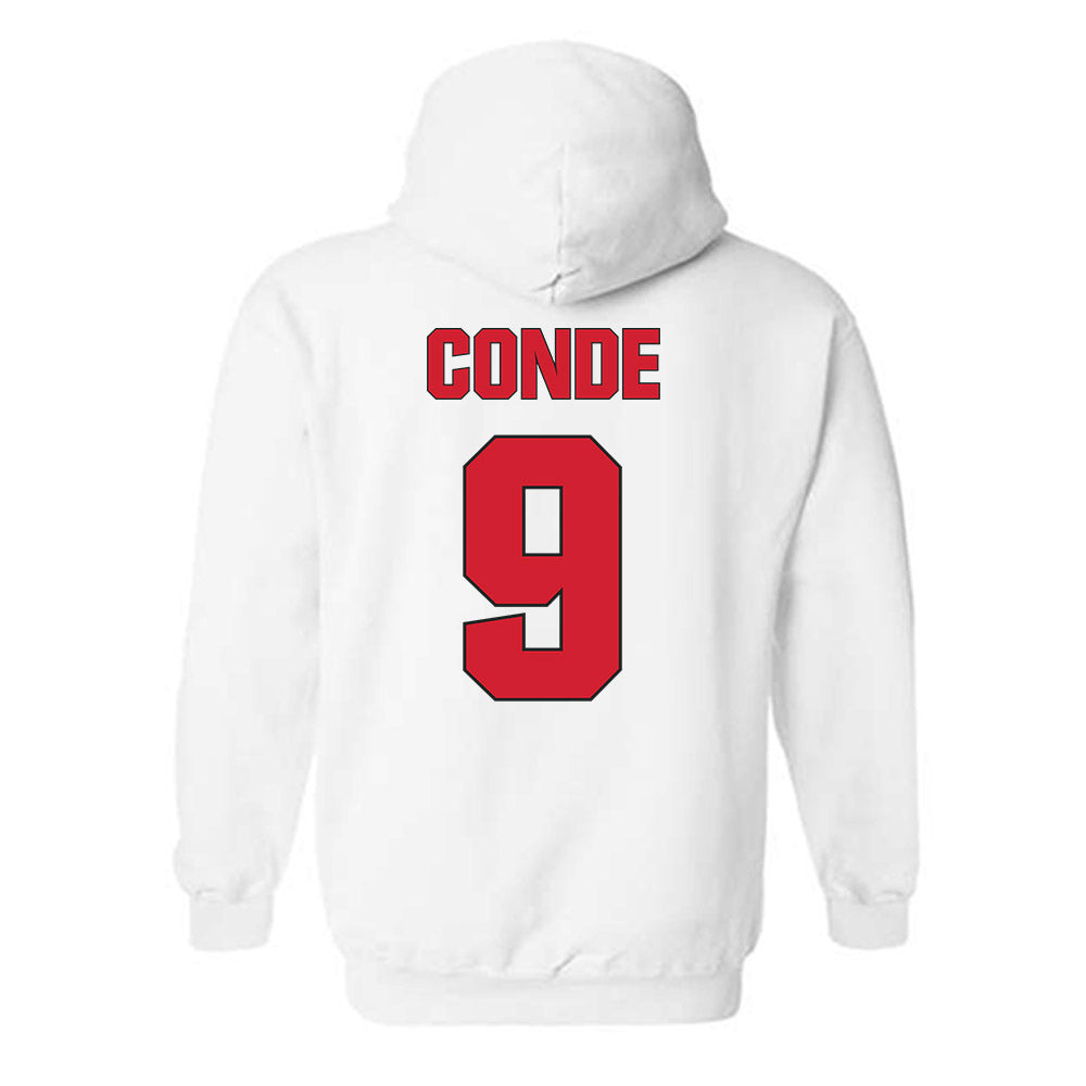 NC State - NCAA Men's Soccer : Ibrahim Conde - Classic Shersey Hooded Sweatshirt-1