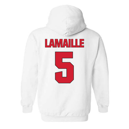 NC State - NCAA Men's Soccer : Thomas Lamaille - Classic Shersey Hooded Sweatshirt-1