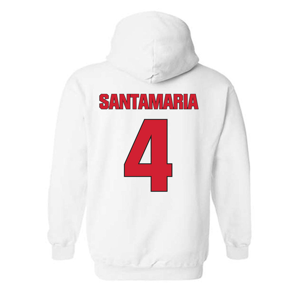 NC State - NCAA Men's Soccer : Carlos Santamaria - Classic Shersey Hooded Sweatshirt-1