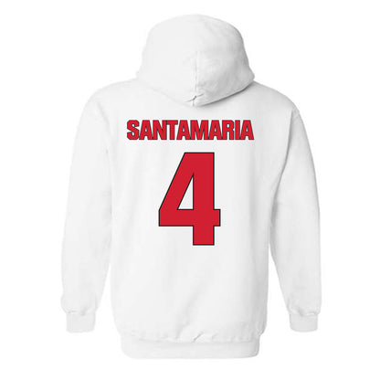 NC State - NCAA Men's Soccer : Carlos Santamaria - Classic Shersey Hooded Sweatshirt-1