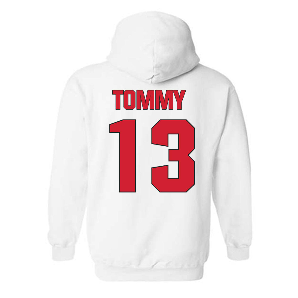 NC State - NCAA Men's Soccer : Calem Tommy - Classic Shersey Hooded Sweatshirt-1