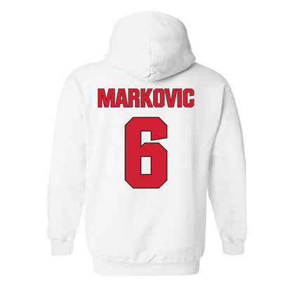 NC State - NCAA Men's Soccer : Nikola Markovic - Classic Shersey Hooded Sweatshirt-1