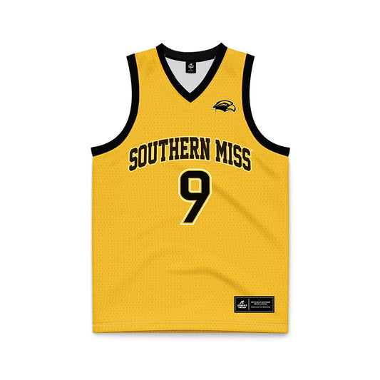 Southern Miss - NCAA Men's Basketball : Dalyn Brandon - Gold Basketball Jersey-0