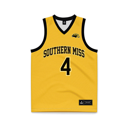 Southern Miss - NCAA Men's Basketball : Tylik Weeks - Gold Basketball Jersey-0