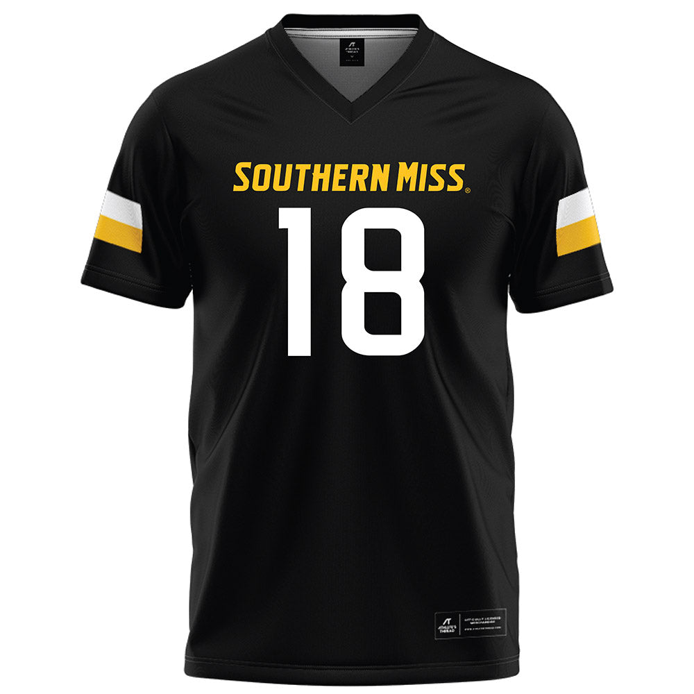 Southern Miss - NCAA Football : Landry Lyddy - Black Football Jersey-0