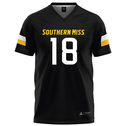 Southern Miss - NCAA Football : Landry Lyddy - Black Football Jersey-0