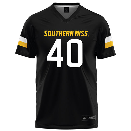 Southern Miss - NCAA Football : Creighton Wilbanks - Black Football Jersey-0