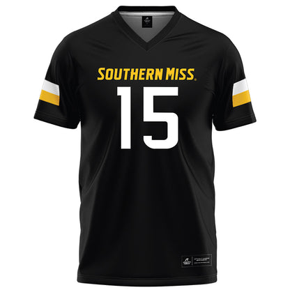 Southern Miss - NCAA Football : Kyle Davis - Black Football Jersey-0
