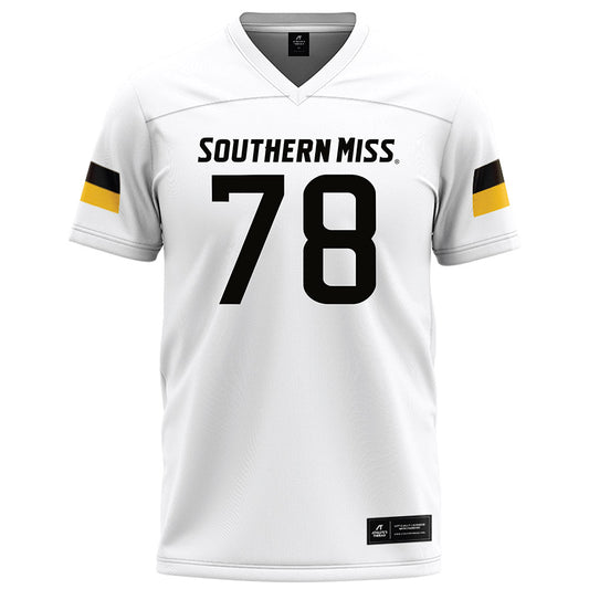 Southern Miss - NCAA Football : Jez Janvier - White Football Jersey-0