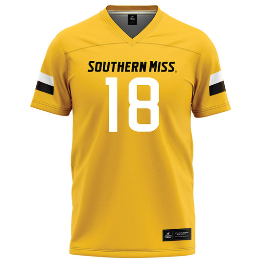 Southern Miss - NCAA Football : Tate Rodemaker - Gold Football Jersey-0