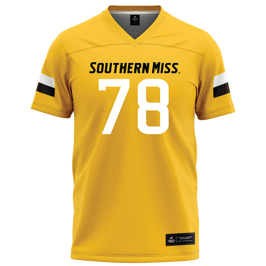 Southern Miss - NCAA Football : Jez Janvier - Gold Football Jersey-0