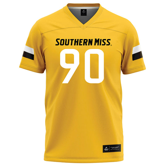 Southern Miss - NCAA Football : Najae Hallenbeck - Gold Football Jersey-0