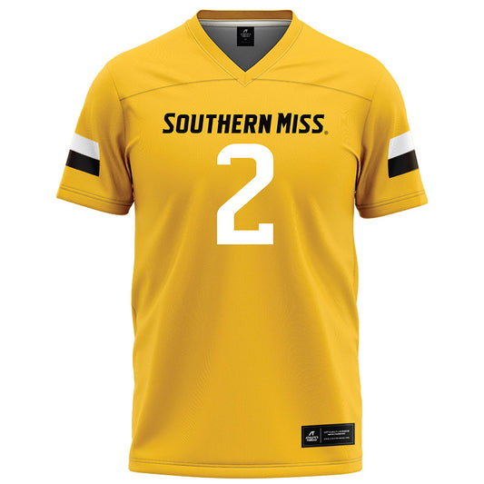 Southern Miss - NCAA Football : Dominick Hill - Gold Football Jersey-0