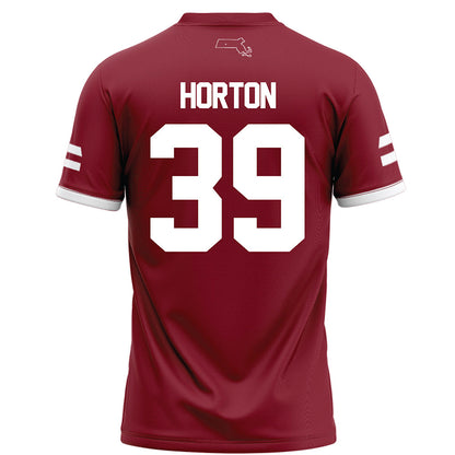 UMass - NCAA Football : James Horton - Maroon Football Jersey