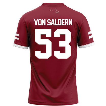 UMass - NCAA Football : Magnus Von Saldern - Maroon Football Jersey