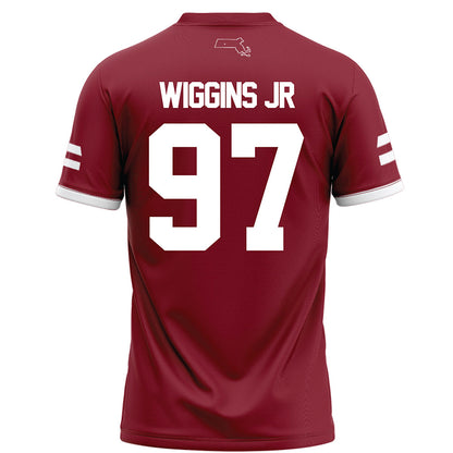UMass - NCAA Football : Jermaine Wiggins Jr - Maroon Football Jersey