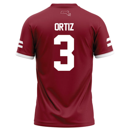 UMass - NCAA Football : Steven Ortiz - Maroon Football Jersey