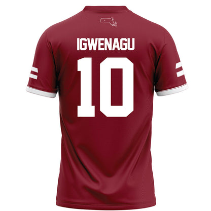 UMass - NCAA Football : Zukudo Igwenagu - Maroon Football Jersey