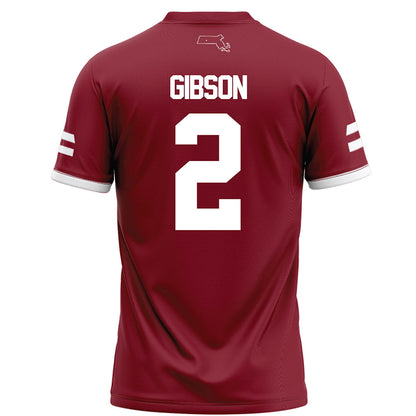 UMass - NCAA Football : Jacquon Gibson - Maroon Football Jersey