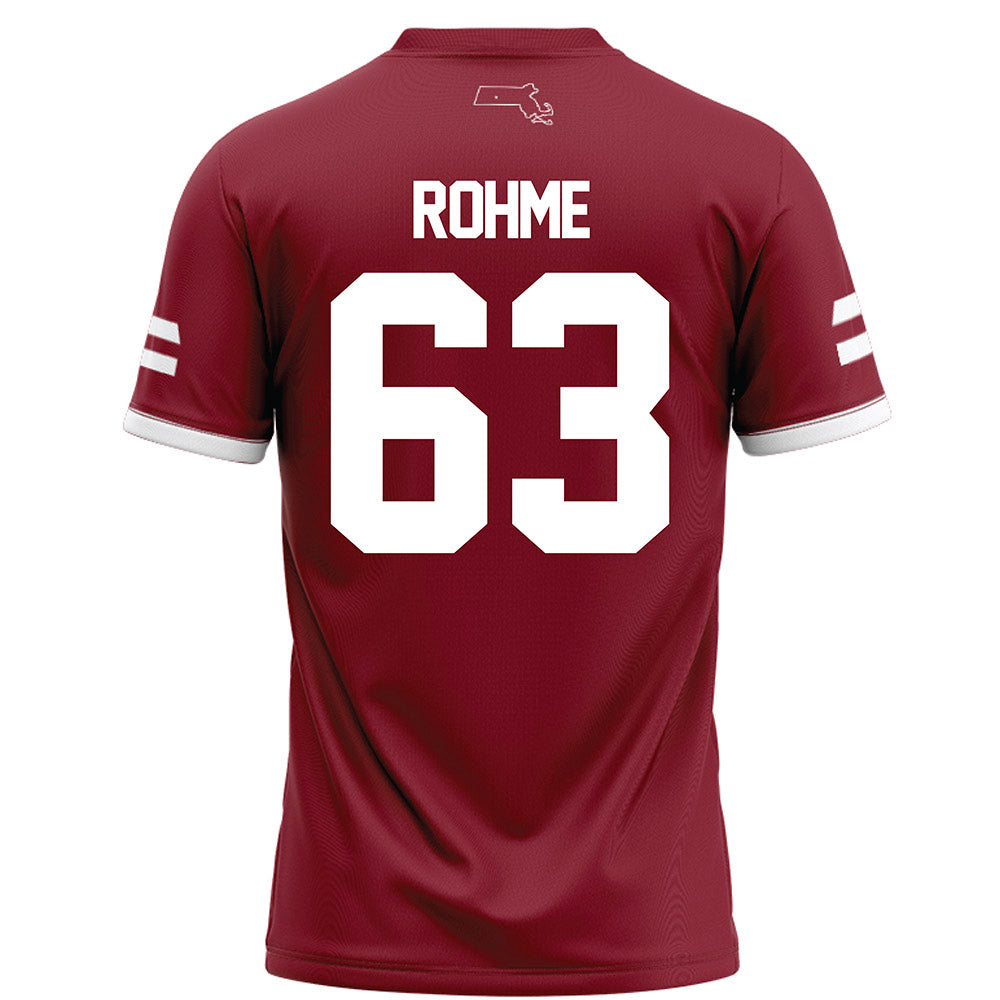 UMass - NCAA Football : Brayden Rohme - Maroon Football Jersey