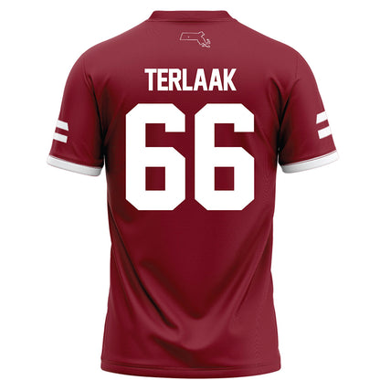 UMass - NCAA Football : Wyatt Terlaak - Maroon Football Jersey