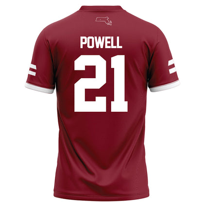 UMass - NCAA Football : Te'Rai Powell - Maroon Football Jersey