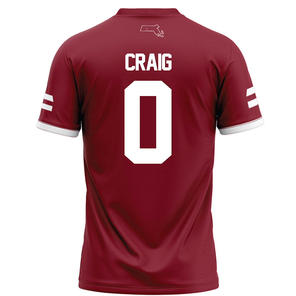 UMass - NCAA Football : Derrieon Craig - Maroon Football Jersey-1