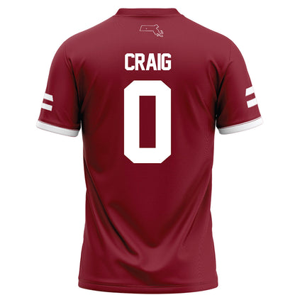 UMass - NCAA Football : Derrieon Craig - Maroon Football Jersey-1