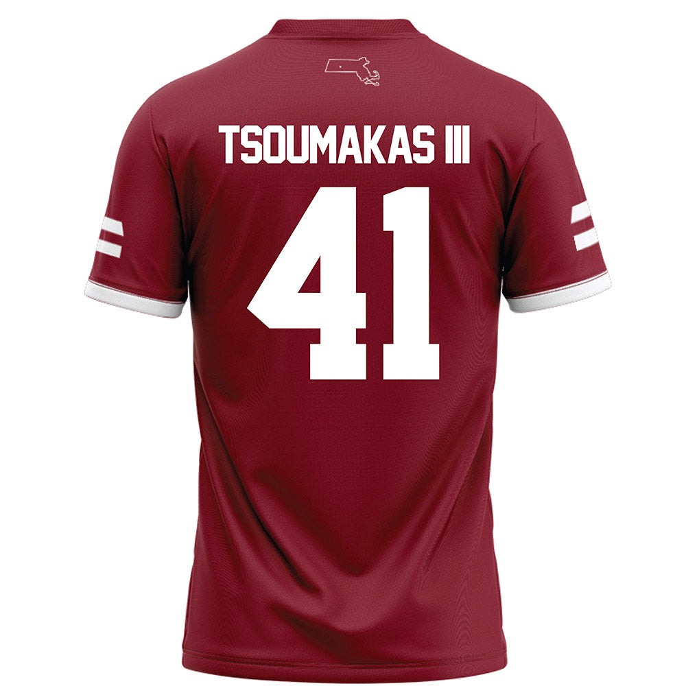 UMass - NCAA Football : Alex Tsoumakas III - Maroon Football Jersey