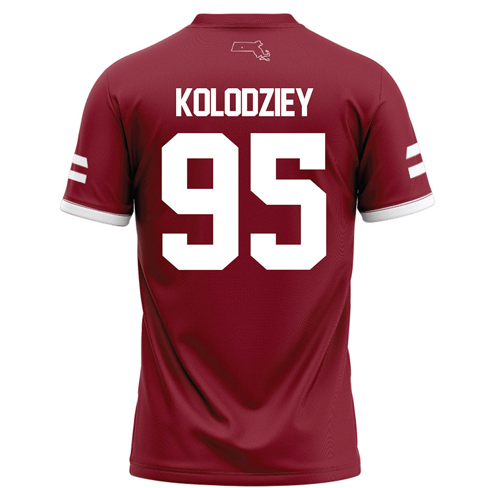 UMass - NCAA Football : CJ Kolodziey - Maroon Football Jersey