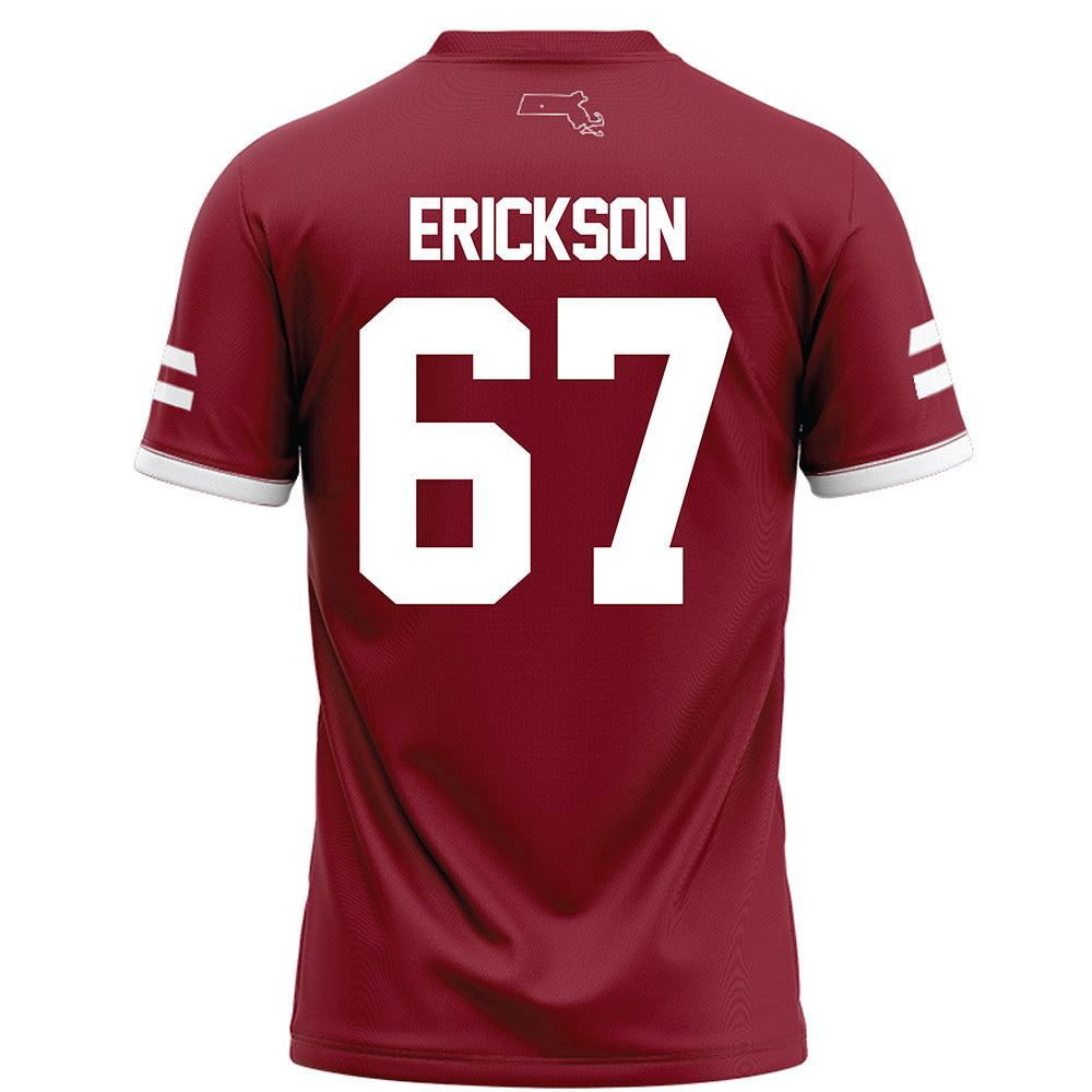 UMass - NCAA Football : Cole Erickson - Maroon Football Jersey