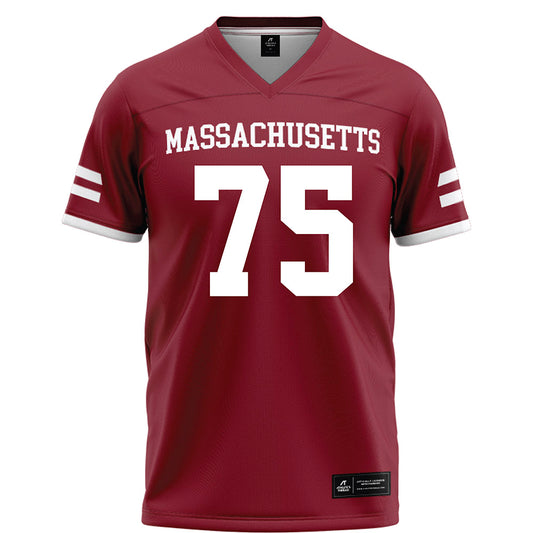 UMass - NCAA Football : Tanner Burlingame - Maroon Football Jersey-0
